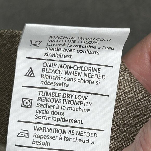 Vince Hemp Pants Mens 36x28 Brown Rolled Cuff Lightweight Cropped Coastal Resort - Picture 5 of 12